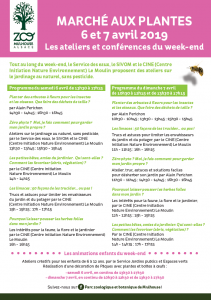 Programme du Marché aux Plantes de Mulhouse 2019